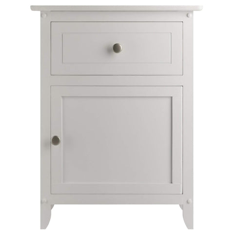 Oakestry Eugene Wooden Accent Table & Nightstand – Space-Smart Side Table with Drawer and Cabinet Storage for Bedroom, Living Room & Den