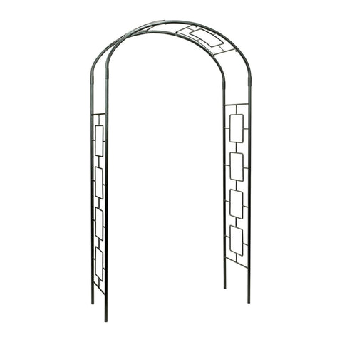 Oakestry Modern Arbor Garden Arch Outdoor Landscape Entryway Trellis Structure Decorative Metal Frame for Climbing Plants Pathway Wedding Yard Accent