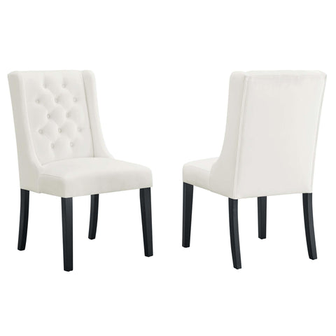 Oakestry Baronet Upholstered Performance Velvet Dining Chairs Set of 2 Contemporary Accent Seating Modern Padded Side Chairs for Dining Room Kitchen Lounge Living Space Furniture