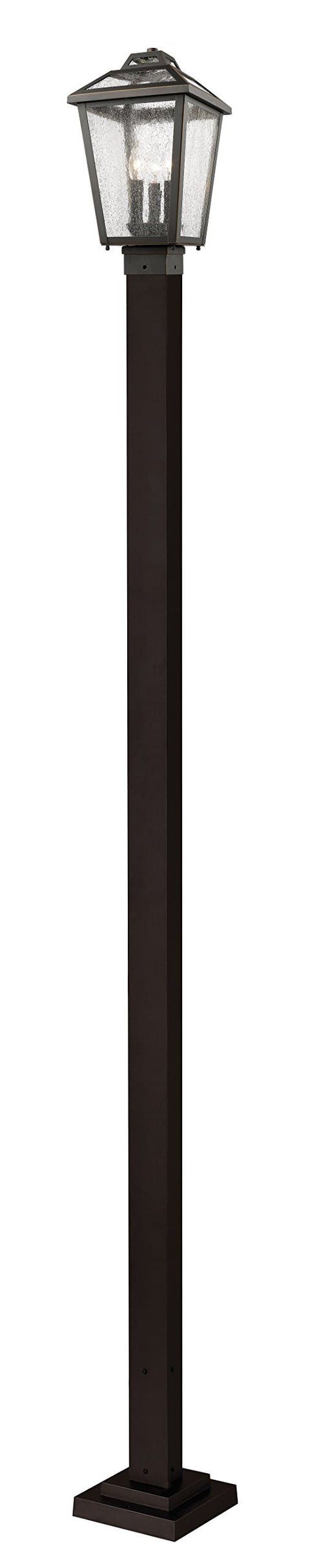 Oakestry Modern Outdoor Post Light Fixture, Matte Black Aluminum Body with Clear Glass Shade, Premium Weather Resistant Lighting for Patio Garden Deck Pathway and Exterior Spaces