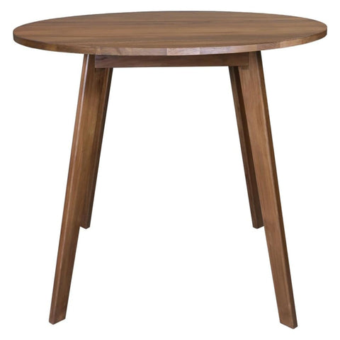 Genuine 36in. Round Dining Table with Solid American Gum - Walnut
