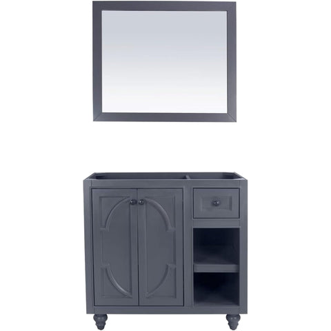 Oakestry Odyssey Contemporary Bathroom Vanity Cabinet with Soft-Close Doors & Dovetail Drawers, Solid Oak Wood, Maple Grey (Sink Not Included)