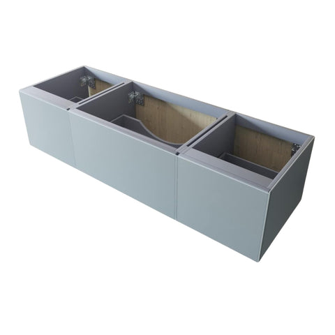 Oakestry Signature Sixty Inch Nautical Blue Freestanding Single Sink Vanity Base Featuring Soft Glide Interior Drawer System