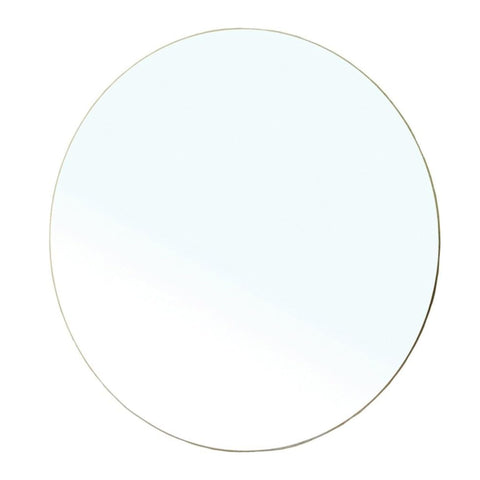 Oakestry Round Frameless Mirror Decorative Wall Mirror Polished Edge Circular Vanity Bathroom Mirror Modern Minimalist Glass Mirror for Bedroom Living Room Entryway Dressing Room Home Decor