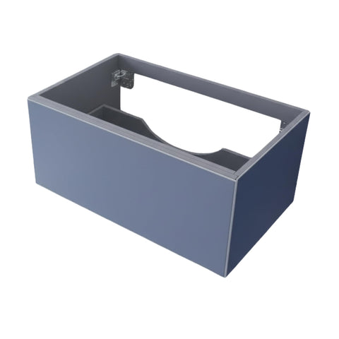 Oakestry Modern Thirty Six Inch Fossil Grey Bathroom Vanity Sink Cabinet Featuring Deep Slide Out Storage Drawer