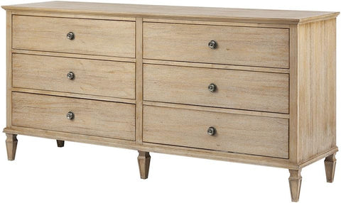Oakestry MPS137-0117 Modern Victoria 6-Drawer Dresser Media Console Cabinet