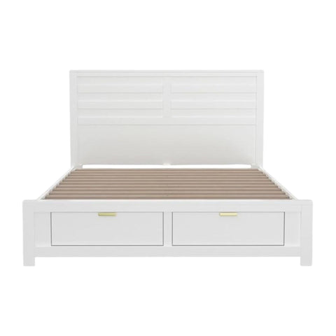 Carmel Queen Storage Bed White