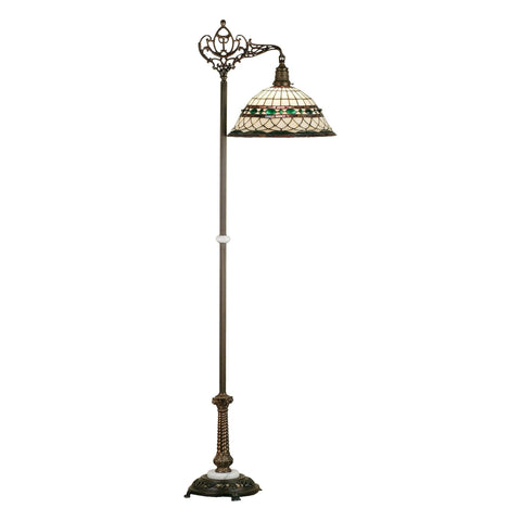 Oakestry 70InchH Tiffany Roman Bridge Arm Floor Lamp Elegant Floor Lamp Stained Glass Lighting Decorative Home Living Room Bedroom Office Vintage Style Durable Build Ambient Light