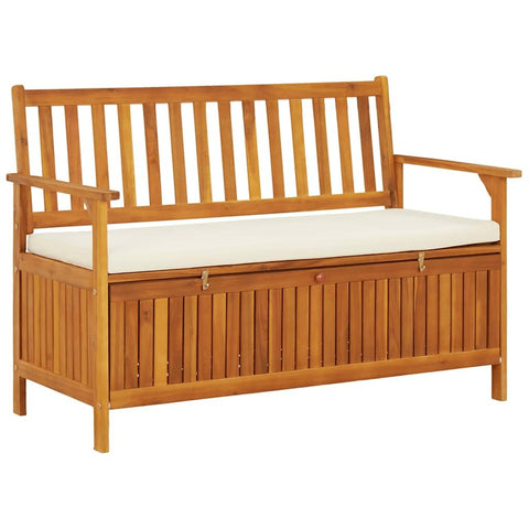 Oakestry Patio Storage Bench Solid Acacia Wood 47 2Inchx24 8Inchx33 1Inch Outdoor Garden Seating Furniture Weather Resistant Durable Heavy Duty Modern Backyard Porch Deck Lawn
