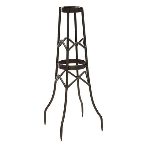 Oakestry Toad Stool Plant Stand Large Metal Garden Accent Holder for Indoor Outdoor Pots Planters Patio Lawn Decor Decorative Stable Modern Home Yard Display Whimsical Style Durable Black