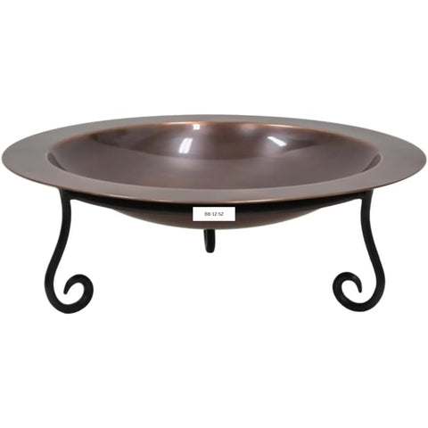 Oakestry 18" Classic Copper Birdbath with Short Stand, Low Profile Bird Bath Bowl, Freestanding Tabletop Garden Birdbath for Patio, Deck & Outdoor Décor