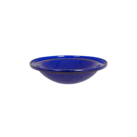 Oakestry Crackle Cobalt Decorative Birdbath Replacement Garden Outdoor Water Dish Twelve Inch