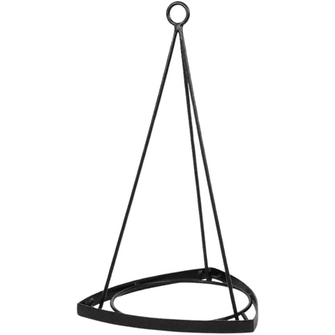 Oakestry Lina Hanger I Minimalist Wrought Iron Plant Hanger with Terra Cotta Pot Option, Black Powder-Coated Finish, 22-Inch Height