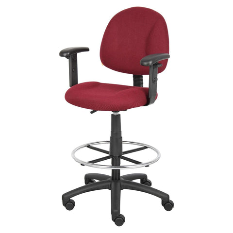 Boss Drafting Stool (B315-By) W/Footring And Adjustable Arms
