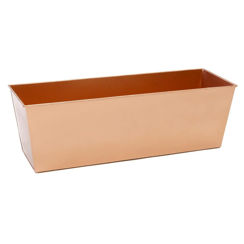 Oakestry Plain Copper Flower Planter Medium Outdoor Container for Windowsills Balconies Decks Patios Decorative Garden Display for Flowers Herbs Greenery Home Accent