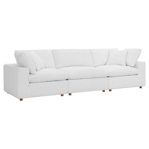 Oakestry Luxury Inspired Commix Down Filled Overstuffed 3 Piece Sectional Sofa Set Comfortable Indoor Sectional Sofa for Living Room Apartment Lounge Reception Area Everyday Premium Styling