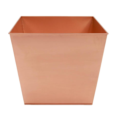 Oakestry Large Copper Plated Tapered Planter for Indoor Outdoor Gardens Modern Metallic Finish Durable Steel Decor for Patio Balcony Porch Entryway Home Landscaping Display