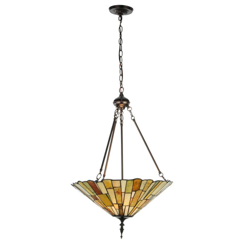 Oakestry Tiffany 121146 Delta Jadestone Inverted Pendant Light Fixture 2025 Width Tiffany Style Lighting Fixture Stained Glass Decorative Indoor Lamp Vintage Classic Home Light