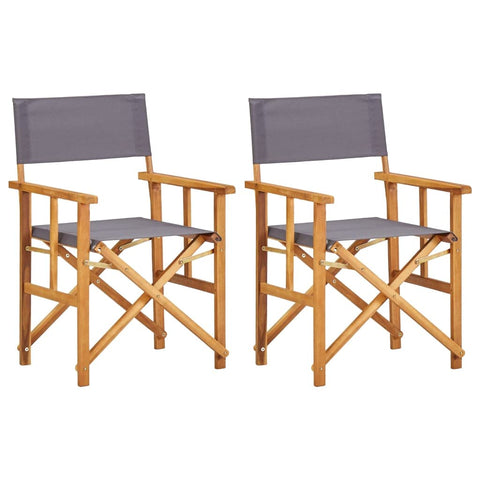 Oakestry Director Chair Set of 2 Brown and Dark Grey – Outdoor Patio Seating, Weather Resistant Furniture