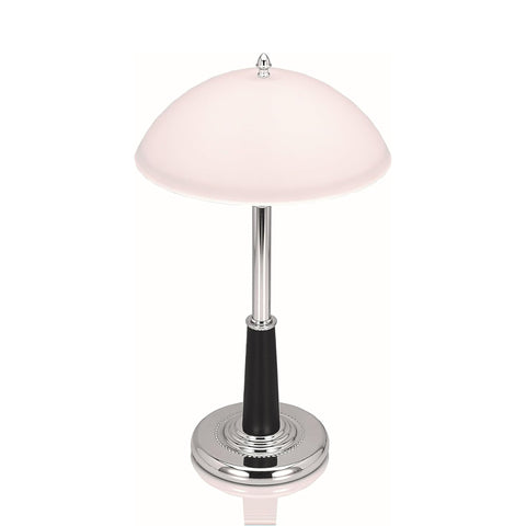 Oakestry Executive Desk Lamp Frosted Glass Shade Leatherette Trim Office Table Light Study Reading Home Decor