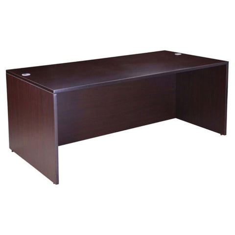 Boss Desk Shell, 66 InchesW X 30 InchesD, Mocha