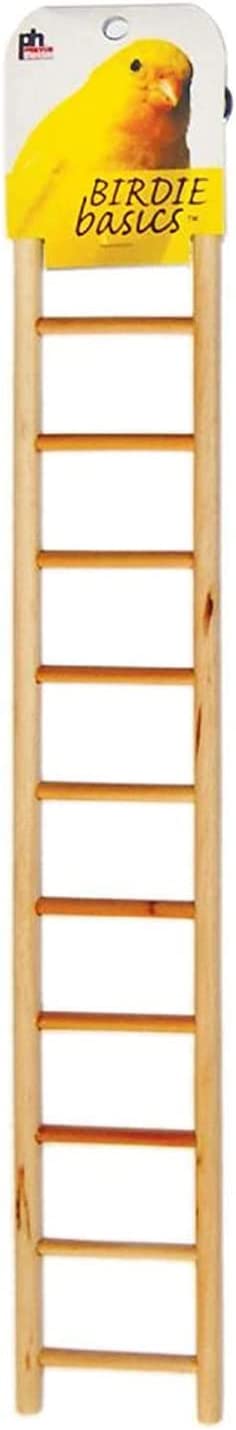 Oakestry BPV386 Birdie Basics 11-Step Wood Ladder for Bird 17-Inch Bird Climbing Toy Bird Ladder for Pets