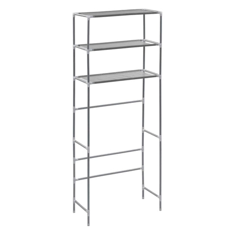 vidaXL 3-Tier Storage Rack over Laundry Machine Silver 27.2 in.x11 in.x66.5 in.