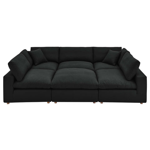 Oakestry Luxury Inspired Commix Down Filled Overstuffed 6-Piece Sectional Sofa Comfortable Indoor Sectional Sofa for Living Room Apartment Lounge Reception Area Premium Home Styling