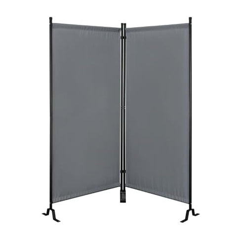 Oakestry Galaxy II Large Room Divider 74-Inch Water-Repellent Fabric Privacy Screen Freestanding Foldable Partition Space-Saving Panel for Indoor Outdoor Home Office Bedroom Patio Apartment, Grey