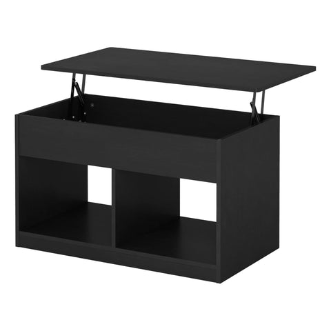 Oakestry Jensen Lift Top Coffee Table Americano Finish Wooden Center Furniture Storage Compartment Adjustable Rising Surface Modern Living Room Office Use (Americano)
