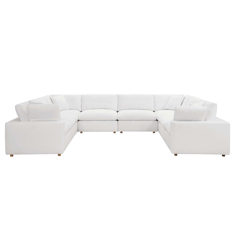 Oakestry Luxury Inspired Commix Down Filled Overstuffed 8-Piece Sectional Sofa Comfortable Indoor Sectional Sofa for Living Room Apartment Lounge Reception Area Everyday Premium Styling