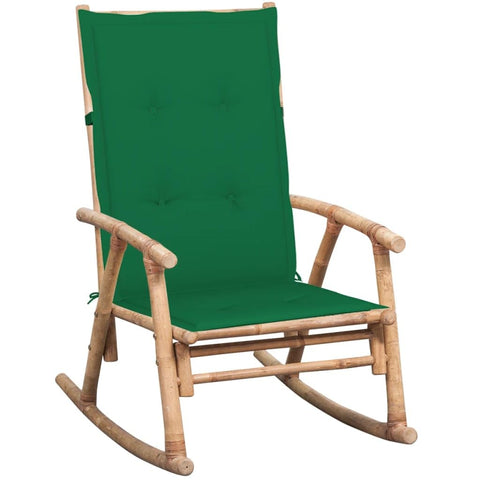 Oakestry Rocking Chair Bamboo Medium Durable Rocking Chair Rectangular – Outdoor Patio Seating, Weather Resistant Furniture