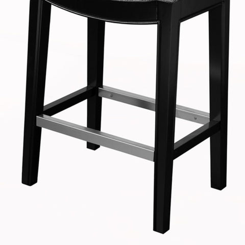 27" Kitchen Saddle Backless bar Stool with Nail Head