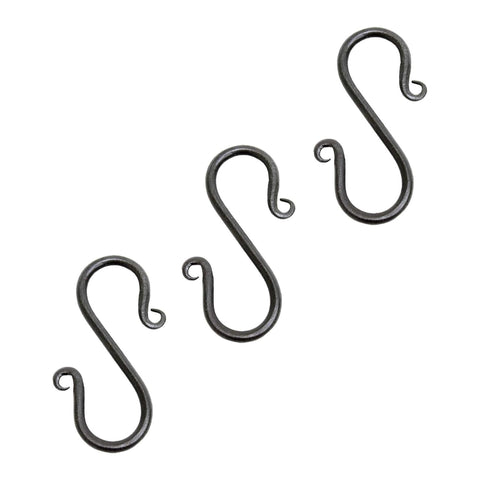 Oakestry Mini S Hook Three Pack Metal Hanging Organizer Utility Hanger Indoor Outdoor Kitchen Closet Garden Storage