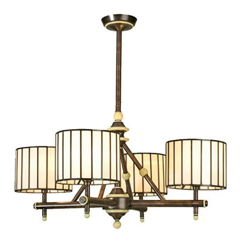 Oakestry 30 Inch Revolution 4 Light Chandelier Modern Industrial Ceiling Fixture Contemporary Hanging Lamp Minimalist Metal Lighting for Dining Room Living Room Kitchen Décor