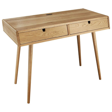 Freedom Desk with USB Ports Made of Solid American Oak