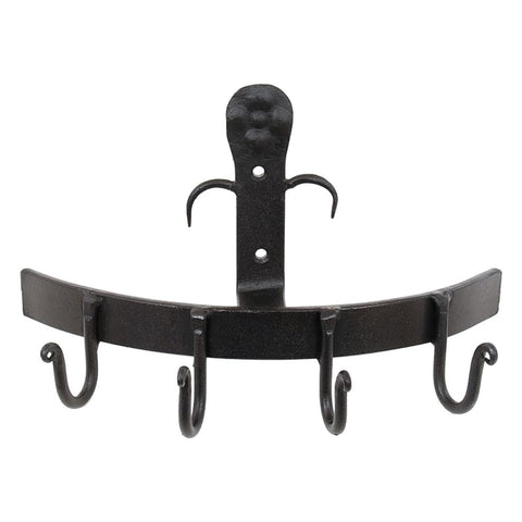 Oakestry Garden Tool Bracket with 4 Hooks Wall Mounted Organizer for Shed Garage Patio Outdoor Storage Heavy Duty Metal Holder for Shovels Rakes Brooms Space Saving Tool Storage