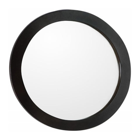 Oakestry Round Framed Mirror Manufactured Wood Frame Wall Mounted Decorative Vanity Mirror Modern Rustic Design for Bathroom Bedroom Living Room Durable Clear Reflection Easy Installation