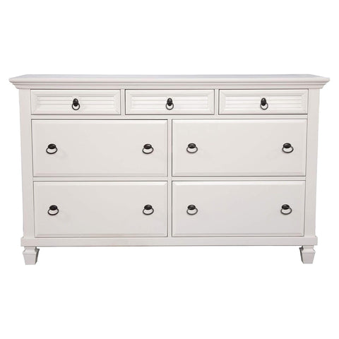 Winchester 7 Drawer Dresser  White