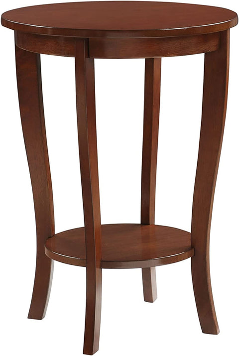 Oakestry American Heritage Round End Table, Espresso