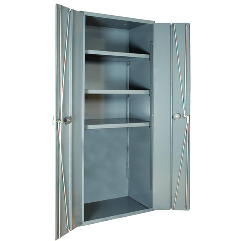 Oakestry Industrial Metal Storage Cupboard Rugged Reliable Space Saving Flush Door Lockable Handle Production line Operations
