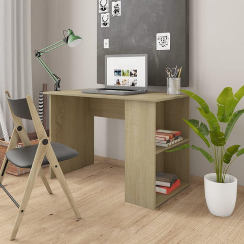 Oakestry Sonoma Oak Engineered Wood Computer Desk – 43.3 x 23.6 in Medium Workstation