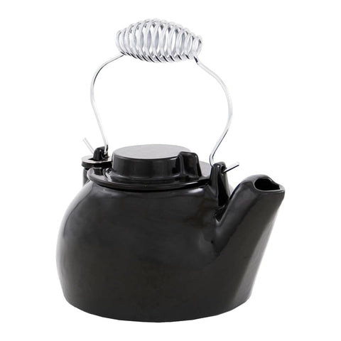 Oakestry 2.5 Quart Cast Iron Humidifying Woodstove Kettle Black Rustic Indoor Outdoor Stove Accessory