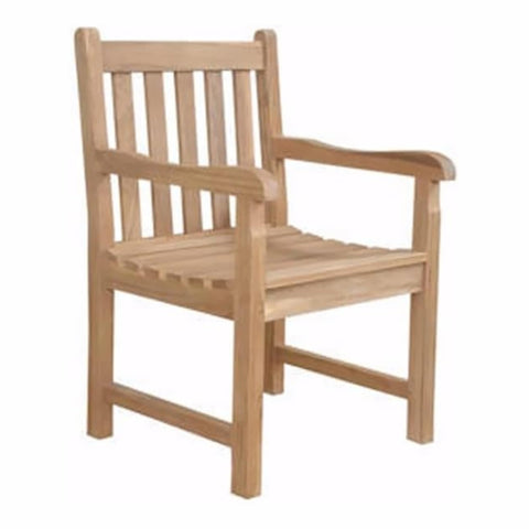 Oakestry Braxton Patio Lawn Garden Dining Armchair Outdoor Solid Wood Chair with Armrests, Weather-Resistant Finish, Comfortable Seating for Patio, Garden, Lawn, Deck & Balcony