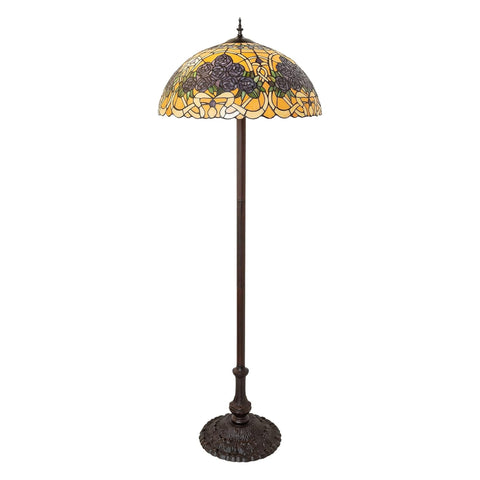 Oakestry 62 in High Rose Bouquet Floor Lamp Elegant Floor Lamp Stained Glass Lighting Decorative Home Living Room Bedroom Office Vintage Style Durable Build Ambient Light