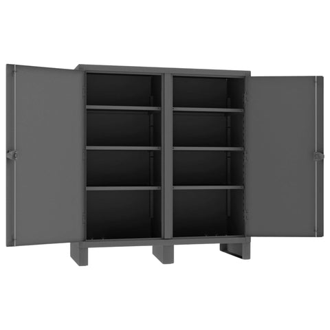 Oakestry Industrial Steel Organization Cabinet Durable Professional Double Shift recessed Door Locking Hardware Maintenance Shop Facility
