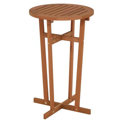 Oakestry Outdoor Patio Side Table Teak Oil Coffee Bar Table Garden Porch Balcony Durable Stylish Natural Wood Furniture
