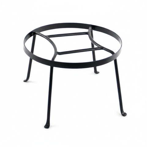 Oakestry Argyle 8" Plant Stand, Wrought Iron Indoor Outdoor Plant Holder with Graphite Powder-Coated Finish, 12" Round Top Decorative Planter Stand