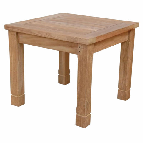 Oakestry SouthBay Square Teak Side Table, Premium 22" Outdoor End Table with Wide Slats, Water-Sealed Grade-A Teak – Chapman Collection