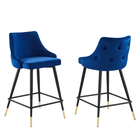 Oakestry Premium Adorn Performance Velvet Counter Stool Set of 2 Designed to Complement Premium Decorative Themes Luxury Inspired Styling and Coordinated Everyday